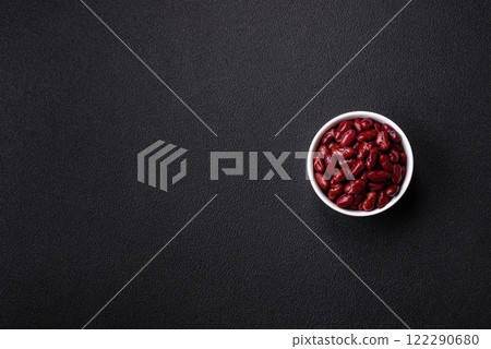 Delicious nutritious canned red beans, with salt and spices Delicious nutritious canned red beans, with salt and spices 122290680