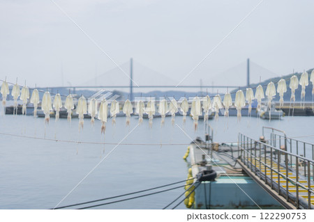 魷魚的曬乾魷魚 122290753