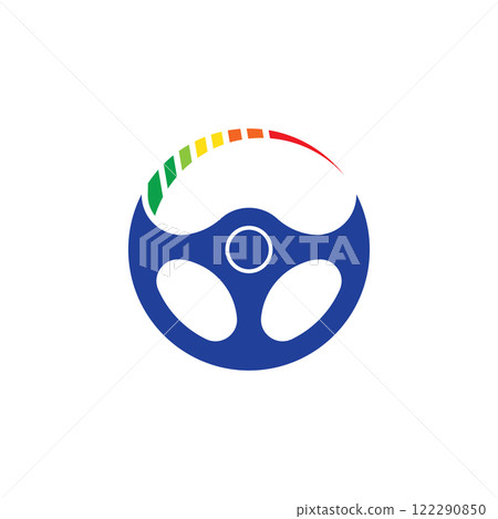 Steering wheel logo icon 122290850