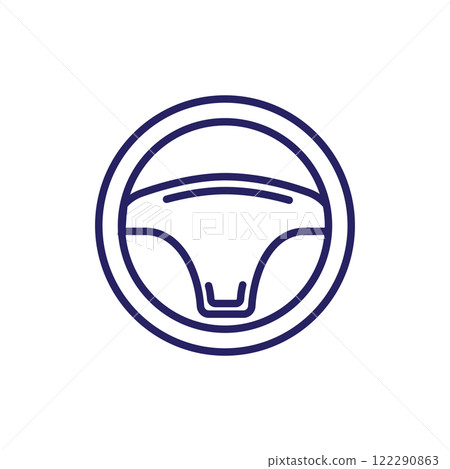 Steering wheel logo icon Steering wheel logo icon 122290863