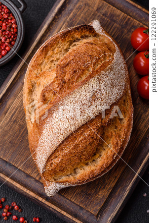 Homemade fresh crispy wholemeal bread Homemade fresh crispy wholemeal bread 122291069