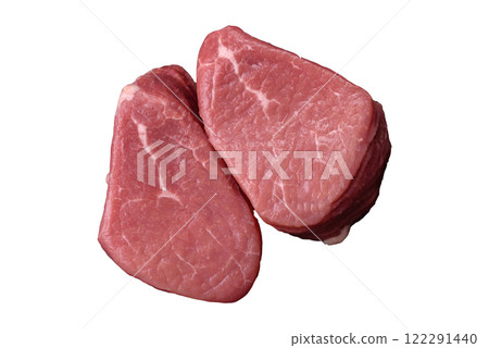 Ribeye steak raw with salt, spices and herbs Ribeye steak raw with salt, spices and herbs 122291440