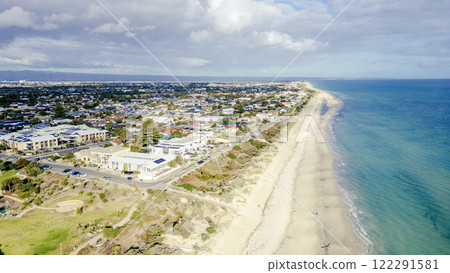 阿德萊德信號公園海灘鳥瞰圖 阿德萊德信號公園海灘鳥瞰圖 122291581