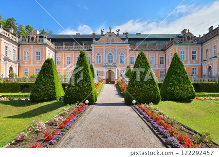 Beautiful ornamental Nove Hrady castle in Czech republic Beautiful ornamental Nove Hrady castle in Czech republic 122292457
