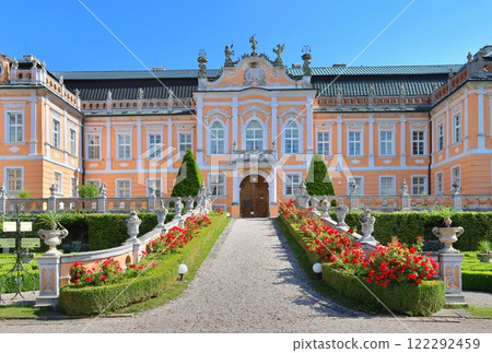 Beautiful ornamental Nove Hrady castle in Czech republic Beautiful ornamental Nove Hrady castle in Czech republic 122292459