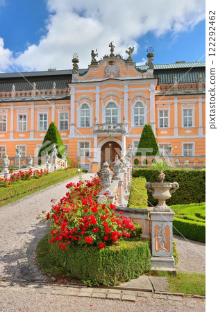 Beautiful ornamental Nove Hrady castle in Czech republic Beautiful ornamental Nove Hrady castle in Czech republic 122292462