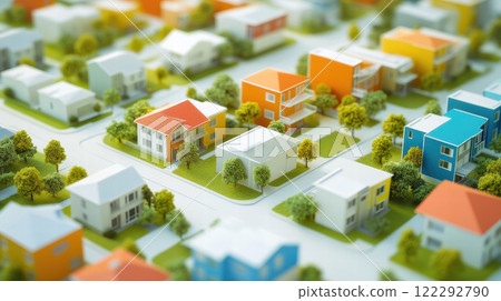 Model of a residential area 122292790