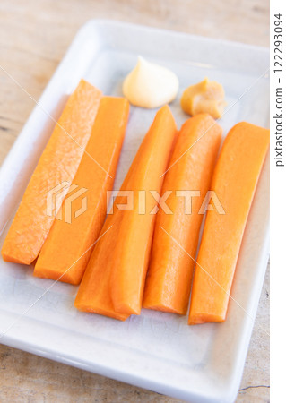 Delicious carrot sticks 122293094