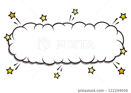 A long American comic style speech bubble illustration A long American comic style speech bubble illustration 122294056