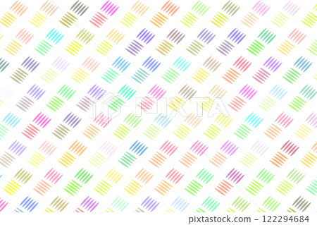 A pattern of five short, jagged, colorful lines arranged alternately 122294684