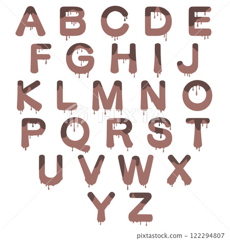 Chocolate-like alphabet Chocolate-like alphabet 122294807
