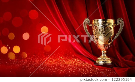 Award ceremony opening title background, red, trophy 2 Award ceremony opening title background, red, trophy 2 122295194