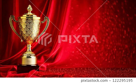 頒獎典禮開幕式標題背景,紅色,獎盃3 頒獎典禮開幕式標題背景,紅色,獎盃3 122295195