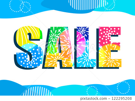 Summer sale illustration material 122295208
