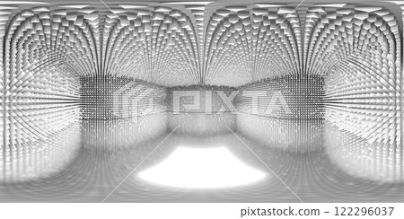 Surreal Abstract 3D Space with Geometric Patterns 360 vr panorama 122296037