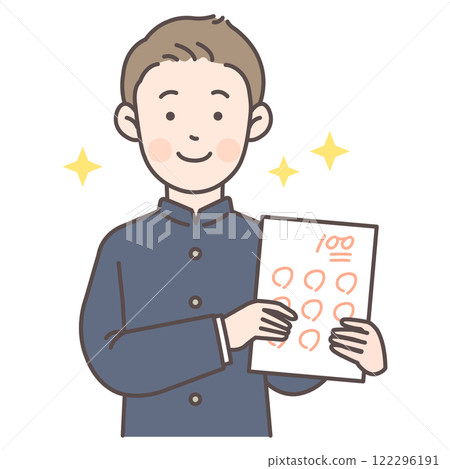 男學生對考試成績感到滿意_學蘭 男學生對考試成績感到滿意_學蘭 122296191