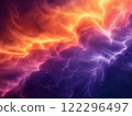 Vibrant cosmic colors blend in an ethereal nebula. Generative AI 122296497