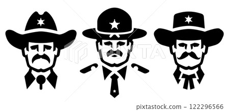 Sheriff. Logo set. 122296566