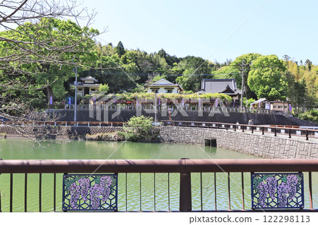 福岡縣田川區福地町的紫藤名寺和佐小池 122298113