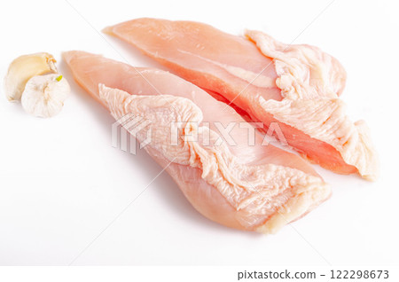 Chicken breast cut in half 122298673