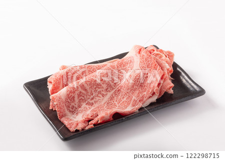 Beef shoulder loin for sukiyaki (Japanese black beef, Sendai beef) 122298715