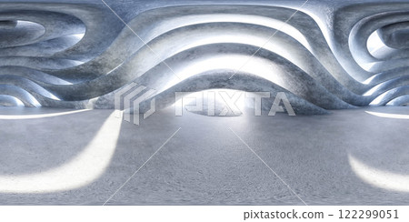 Futuristic Abstract Interior Space 360 vr panorama Futuristic Abstract Interior Space 360 vr panorama 122299051