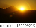 Mount Fuji at sunset as seen from Mount Takao 122299215