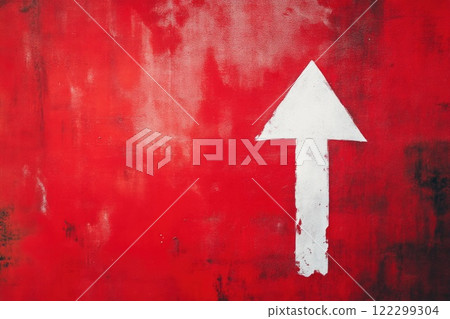 Dynamic Digital Arrow on Red Gradient Dynamic Digital Arrow on Red Gradient 122299304