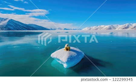A Polar Bear's Struggle in the Arctic A Polar Bear's Struggle in the Arctic 122299345