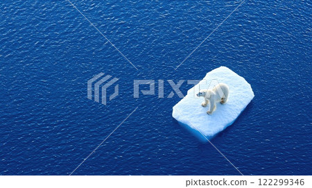 Survival of Polar Bear on Small Ice Floe Survival of Polar Bear on Small Ice Floe 122299346