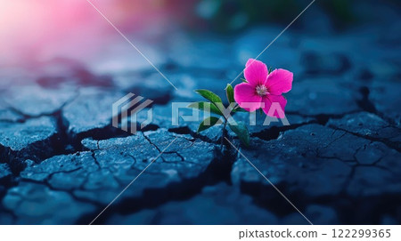 Hope Awakens in Dry and Cracked Earth Hope Awakens in Dry and Cracked Earth 122299365