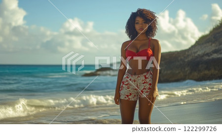 Soulful Jamaican Beauty by the Beach 122299726