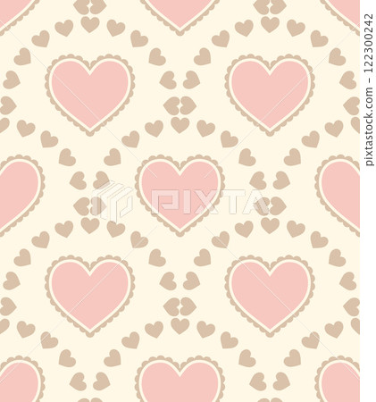 Pattern with hearts. Pattern with hearts. 122300242