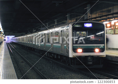 [JJ] Joban Line E501 series train (blue curtain Ueno to Iwaki) 122300853