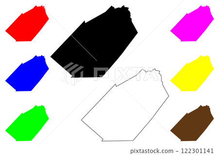 Fayette County, Texas (Counties in Texas, United States of America,USA, U.S., US) map vector illustration, scribble sketch Fayette map 122301141