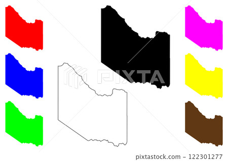 Hardeman County, Texas (Counties in Texas, United States of America,USA, U.S., US) map vector illustration, scribble sketch Hardeman map 122301277