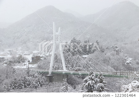 Suwakyo Bridge in winter (Minakami Town, Tone District, Gunma Prefecture) Suwakyo Bridge in winter (Minakami Town, Tone District, Gunma Prefecture) 122301464
