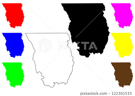 Cache County, State of Utah (U.S. county, United States of America, USA, U.S., US) map vector illustration, scribble sketch Cache map 122301535