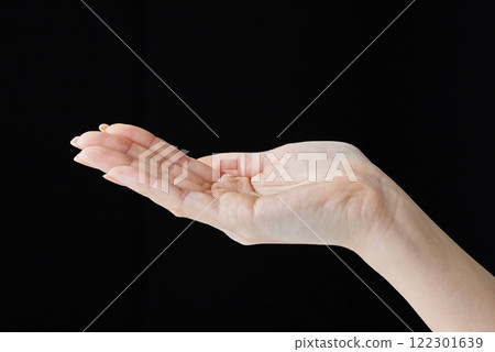 Scooping up with the palm of your hand Scooping up with the palm of your hand 122301639