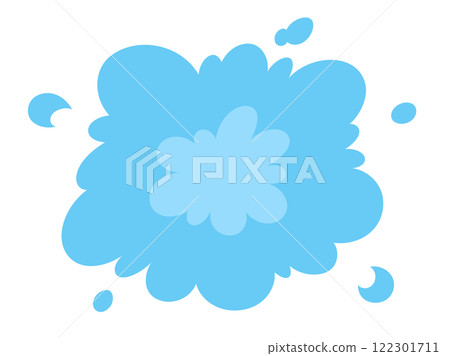 Simple illustration material of water explosion effect 122301711