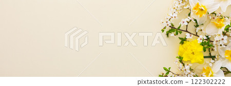Festive background with spring flowers 122302222