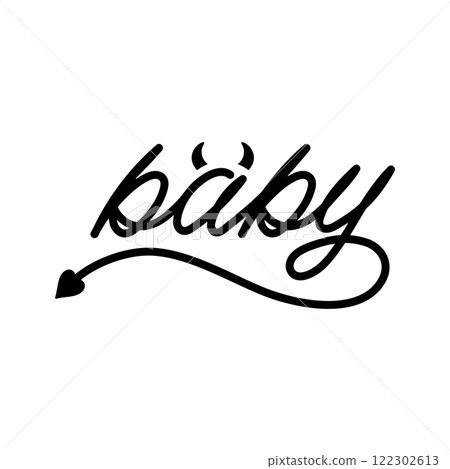 Vector modern typography design with word Baby Vector modern typography design with word Baby 122302613