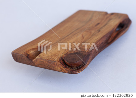 Wooden kitchen utensils stacked view 122302920