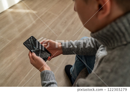 smartphone with a broken display smartphone with a broken display 122303279