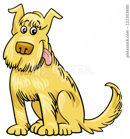 cartoon yellow shaggy dog comic animal character cartoon yellow shaggy dog comic animal character 122303680