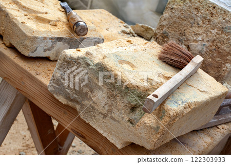 At the site of a monument renovation 122303933