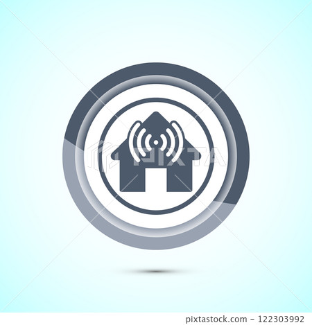 Smart house icon design illustration, Smart home technology and automation, Button design Smart house icon design illustration, Smart home technology and automation, Button design 122303992