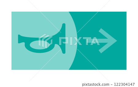 Direction sign on a panel Direction sign on a panel 122304147