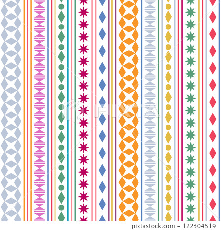 Seamless ornament. Colorful pattern of traditional national patterns. Background for textiles, textures, prints, wallpapers, clothes and interior, An idea for creative design Seamless ornament. Colorful pattern of traditional national patterns. Background for textiles, textures, prints, wallpapers, clothes and interior, An idea for creative design 122304519