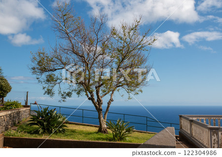 Park and Atlantic ocean, Ponta do Pargo, Madeira Park and Atlantic ocean, Ponta do Pargo, Madeira 122304986